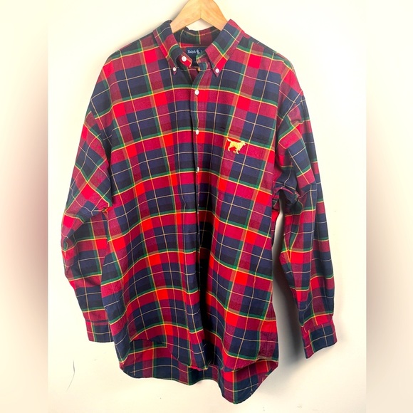 Ralph Lauren Other - VTG Ralph Lauren Blake Gldn Lab Embroidered Plaid Button Down Shirt XL SEE NOTES